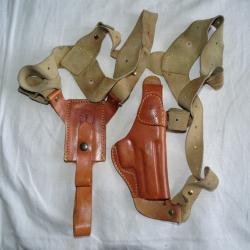 Holster d'épaule cuir fauve