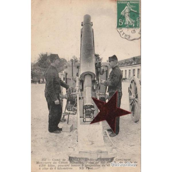 CPA-  CAMP de MAILLY artillerie lourde de campagne N735
