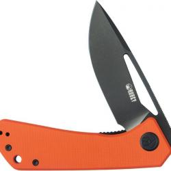 Couteau Pliant Kubey Thalia Orange Lame Acier 14C28N Manche G-10 IKBS Liner Lock Clip KUB331O