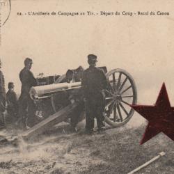 CPA-  Artillerie lourde de Campagne au tir-Depart du Coup Recul du Canon N°742
