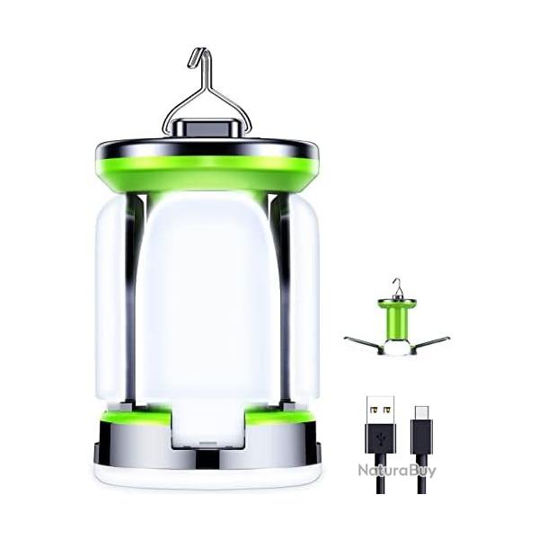 Lanterne Camping Rechargeable, Lampe Camping LED Pliable-7 Modes d'clairage 60 LED Super Brillant