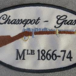 écusson brodé Mousqueton CHASSEPOT GRAS Modèle 1866-74 fusil carabine cavalerie chasse blouson club