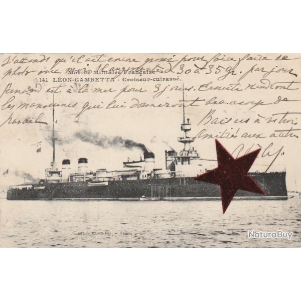 CPA - Marine Militaire Franaise - " LEON GAMBETTA " Croiseur cuirass N110