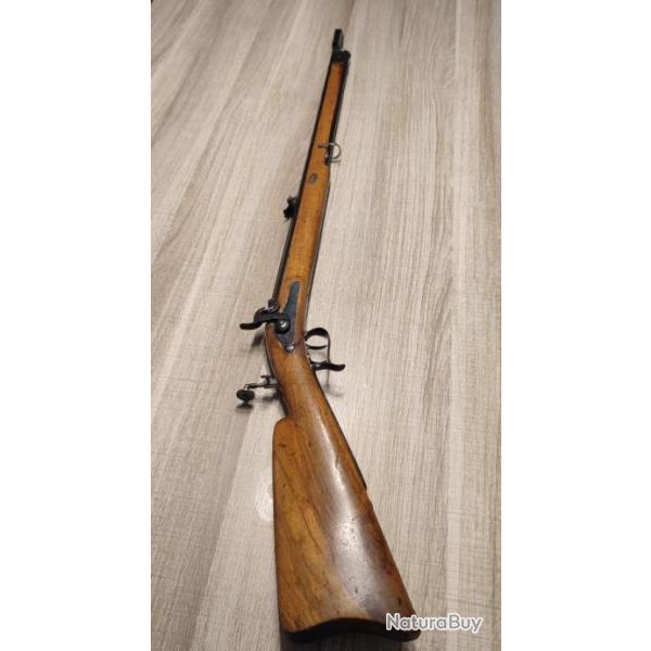 trs grande carabine jaspe fdrale suisse 1851 calibre 10.4mm CHRISTOPH FUNK SUHL avec son dioptre
