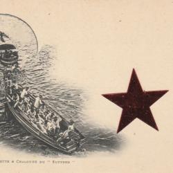 CPA - Marine Militaire Française -VEDETTE & CHALOUP DU "SUFFREN " N°111