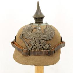 CASQUE A POINTE ERSATZ TROUPE D'INFANTERIE PRUSSIEN MODELE 1914 FEUTRE FELGRAU - ALLEMAGNE WW1 1ere 