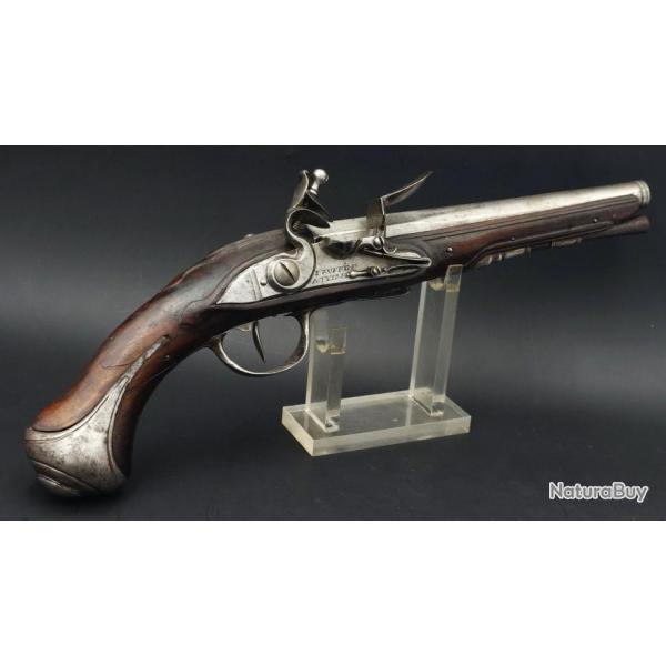 PISTOLET A SILEX D'OFFICIER DE MARINE DAUPHINE A TULLE 1760 / 1780 - FRANCE ANCIENNE MONARCHIE / 178