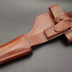 ETUI EN CUIR MILITAIRE POUR CROSSE PISTOLET MAUSER C96 BERLIN 1916 - ALLEMAGNE PREMIERE GUERRE MONDI