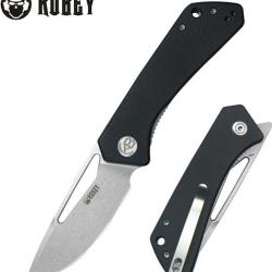 Couteau Pliant Kubey Thalia Black Lame Acier 14C28N Manche G-10 IKBS Liner Lock Clip KUB331L