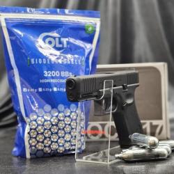 PACK PRÊT A TIRER PISTOLET GLOCK 17 GEN5 MOS BBS 6MM CO2 - BLACK