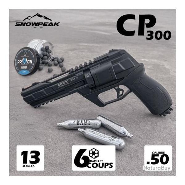 PACK REVOLVER SNOWPEAK CP300 C50 13J + CO2 + BILLES