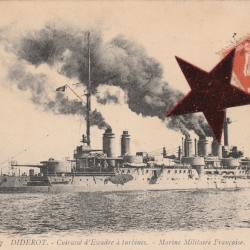 CPA - MARINE Militaire Francaise  - "DIDEROT" cuirassé d'escadre à turbine N°263