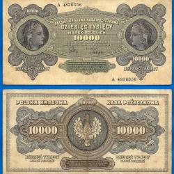 Pologne 10000 Marek 1922 Grand Billet Europe Centrale Zlotych Mareks