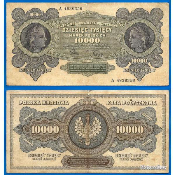 Pologne 10000 Marek 1922 Grand Billet Europe Centrale Zlotych Mareks