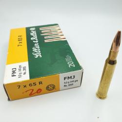 BOITE DE 20 MUNITIONS SELLIER BELLOT 7X65R - 140GRS FMJ -