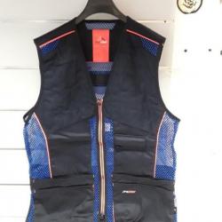 Gilet de Ball-trap Prohunt Rabbit Noir et Bleu