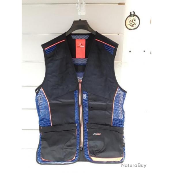 Gilet de Ball-trap Prohunt Rabbit Noir et Bleu