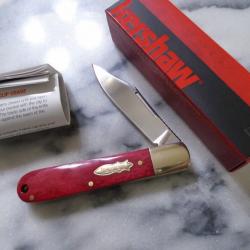 Couteau Kershaw Culpepper Red Lame Clip Point Acier D2 Manche Os Slip Joint KS4383RB