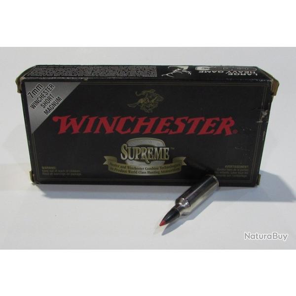 1 boite neuve de 20 cartouches  de calibre 7mm WSM, Winchester accubond 140 grs