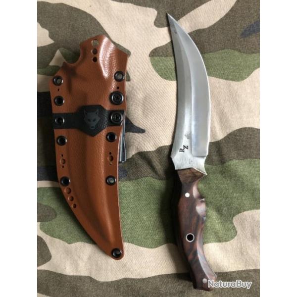 Couteau de combat artisanal forg + tui en Kydex P.TAC