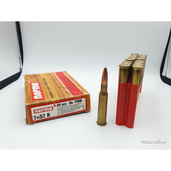 BOITE 20 MUNITIONS NORMA CAL.7X57R -150GRS FMJ - REF B