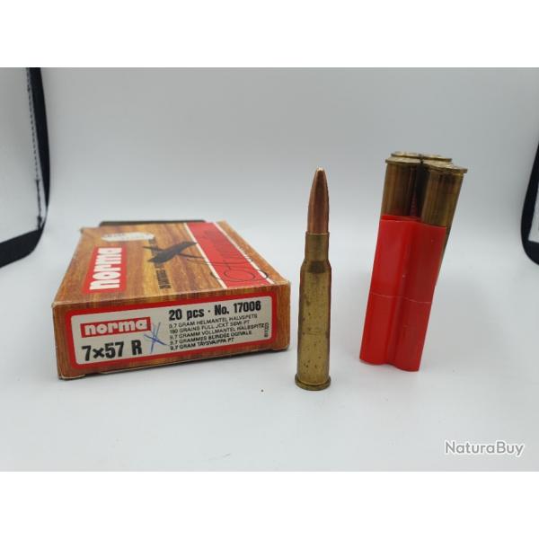 BOITE 20 MUNITIONS NORMA CAL.7X57R -150GRS FMJ - REF A