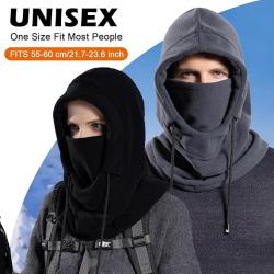 Cagoule d'hiver en Polaire Chaud Unisexe polaire gris - Rembourrée