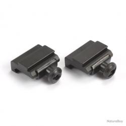 2x adaptateurs rail Picatinny/Weaver 20mm vers 11mm - LIVRAISON GRATUITE