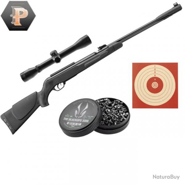 Carabine  plombs Gamo CFX Cal. 4.5 mm-19,9 J + plombs + lunette + cibles