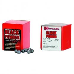 Boite de 100 ogives rondes Hornady 36 .375 poudre noire