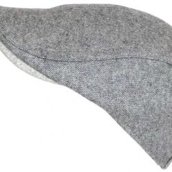 Casquette Beret Gris Clair Chiné en Laine Chic Taille Réglable Nylney Taille unique Gris