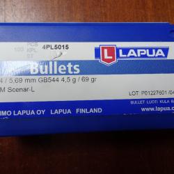 Lapua .224 OTM Scenar-L 69gr 1 boîte