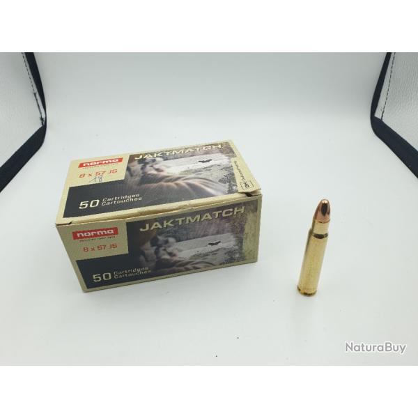 16 MUNITIONS NORMA  8X57JS - 123GR FMJ