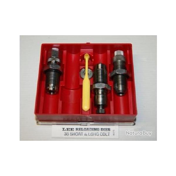 LEE RELOADING DIES - 3 OUTILS - 38 SHORT & LONG COLT