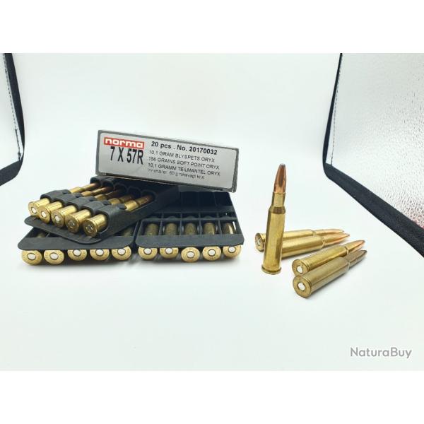 15 MUNITIONS NORMA ORYX 7X57R  - 156 GRS