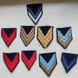 LOT D INSIGNES DE GRADE  EN TISSU , ARMÉE FRANÇAISE