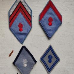 LOT D INSIGNES DE GRADE  EN TISSU , ARMÉE FRANÇAISE,LOT 2