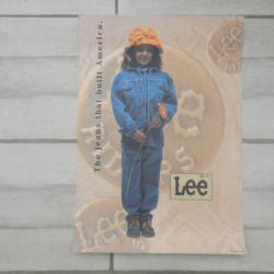 affiche publicitaire Lee enfant - the jeans that built America