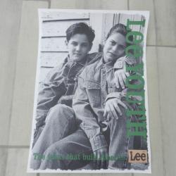 affiche publicitaire Lee youth - the jeans that built America