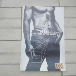 affiche publicitaire Lee 101Z first ever zip fly jean