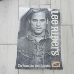 affiche publicitaire Lee riders - the jeans that built America