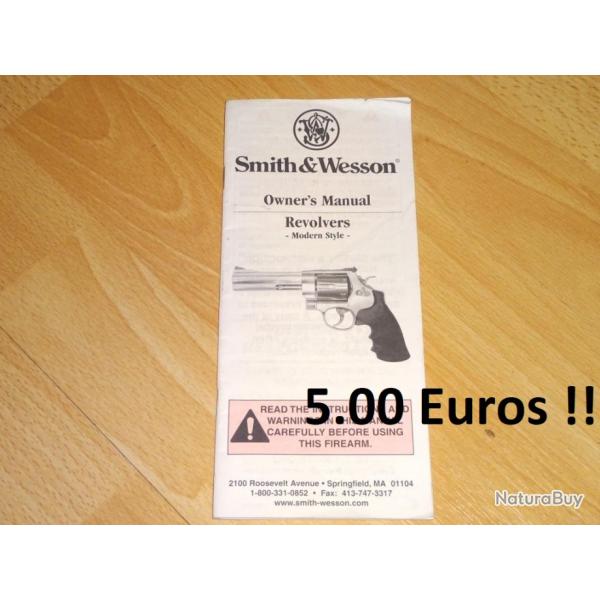 notice origine revolver SMITH & WESSON - VENDU PAR JEPERCUTE (a7425)