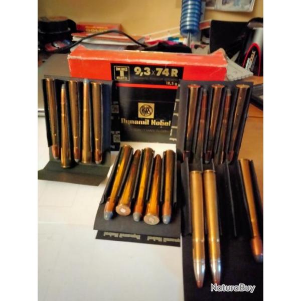 Munition 9,3x74R RWS T-Mantel 18,5g/285Gr