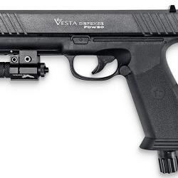 Pistolet à projectiles caoutchouc Vesta Defense PDW50 17 joules + visée laser