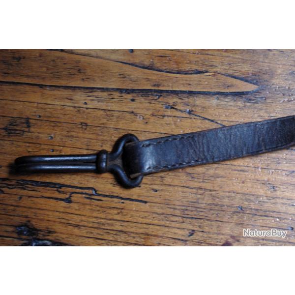 sangle cuir noir cavalerie us  link strap  modele 1874