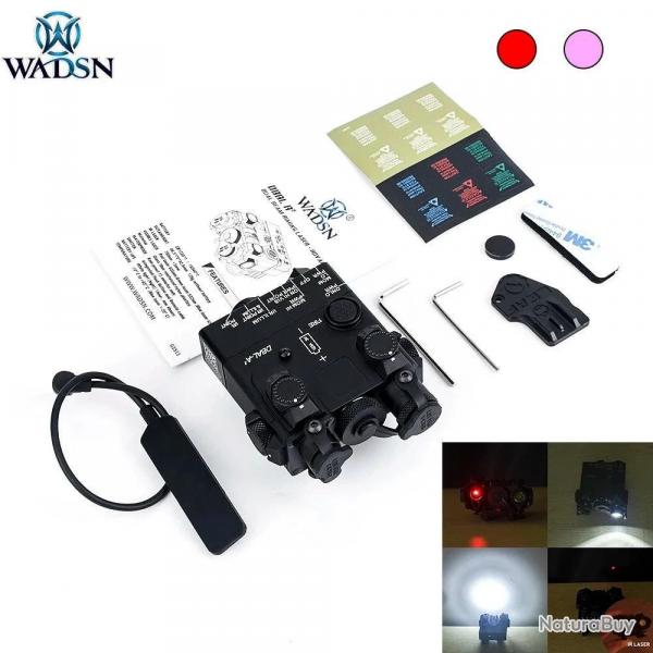 Boitier Lampe/Laser+IR Type DBAL-A2 WADSN METAL (Noir) - Laser rouge