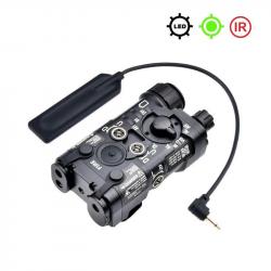 Boîtier Lampe/Laser+IR type NGAL A3 WADSN METAL (Noir) - Vert