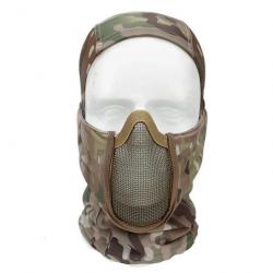 Cagoule avec protection faciale grillagée - Multicam