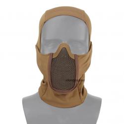 Cagoule avec protection faciale grillagée - Tan