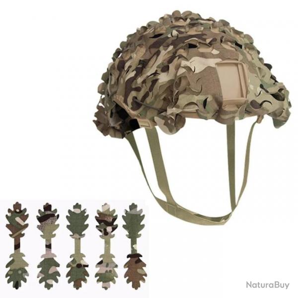 Camouflage de Casque 3D pour Casques Tactiques - Multicam feuille